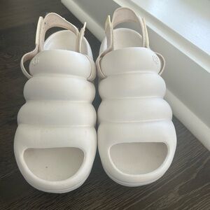 Ugg Aww Yeah Slingback platform sandal in bright white